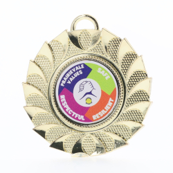 Lotus Personalised Medal 50mm - Gold