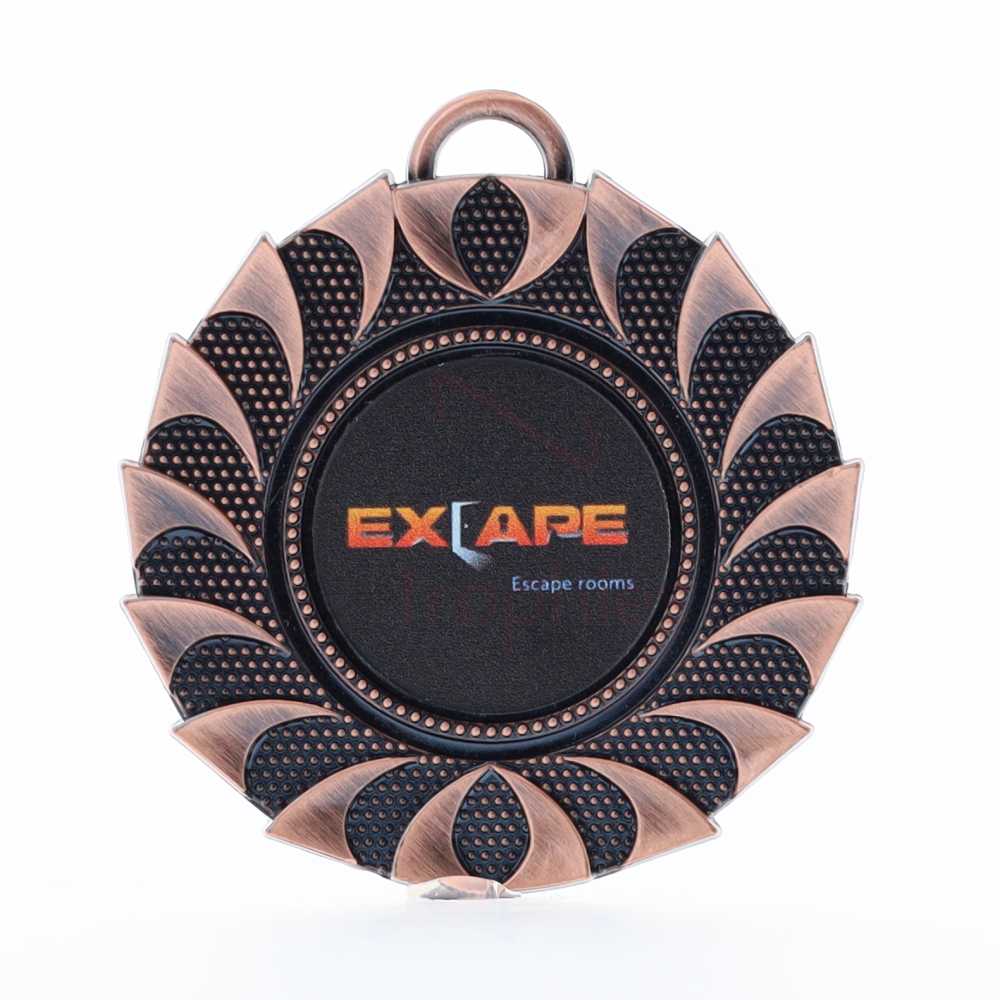 Lotus Personalised Medal 50mm - Bronze