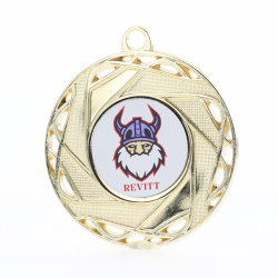 Hex Personalised Medal 50mm - Gold