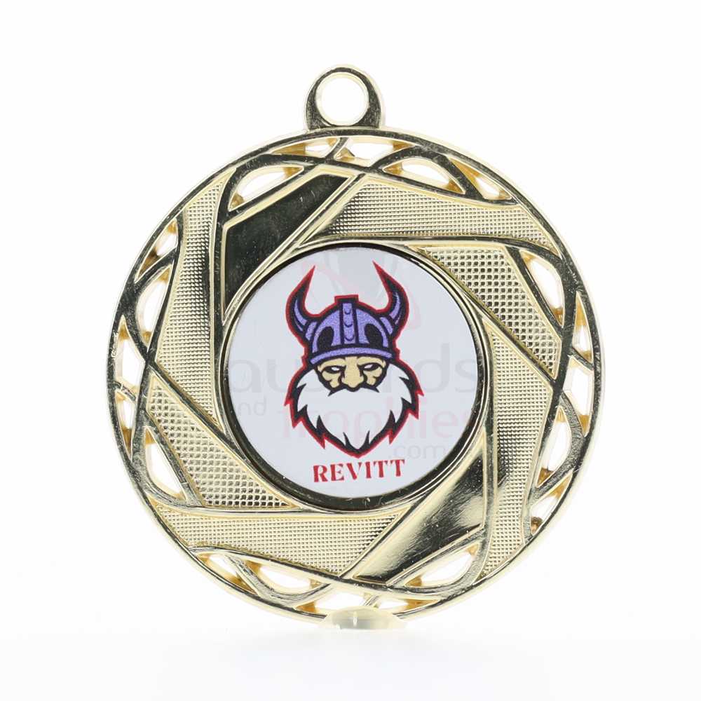 Hex Personalised Medal 50mm - Gold