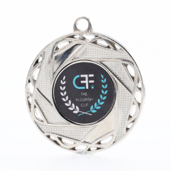 Hex Personalised Medal 50mm - Silver