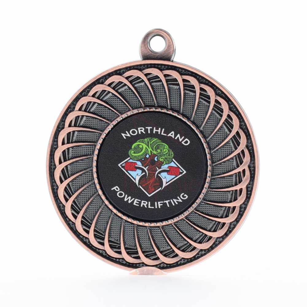 Oblique Personalised Medal 50mm - Bronze