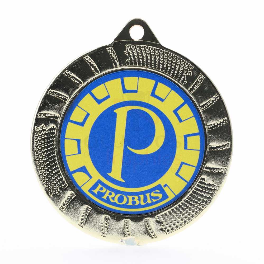 Penta Stripe Personalised Medal 50mm - Gold