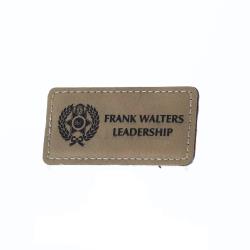 Khaki Leatherette Name Badge