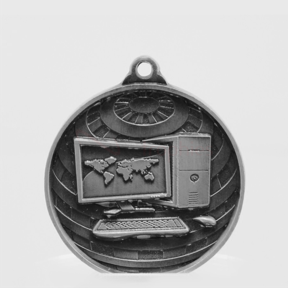 Global Computer Medal 50mm Silver 