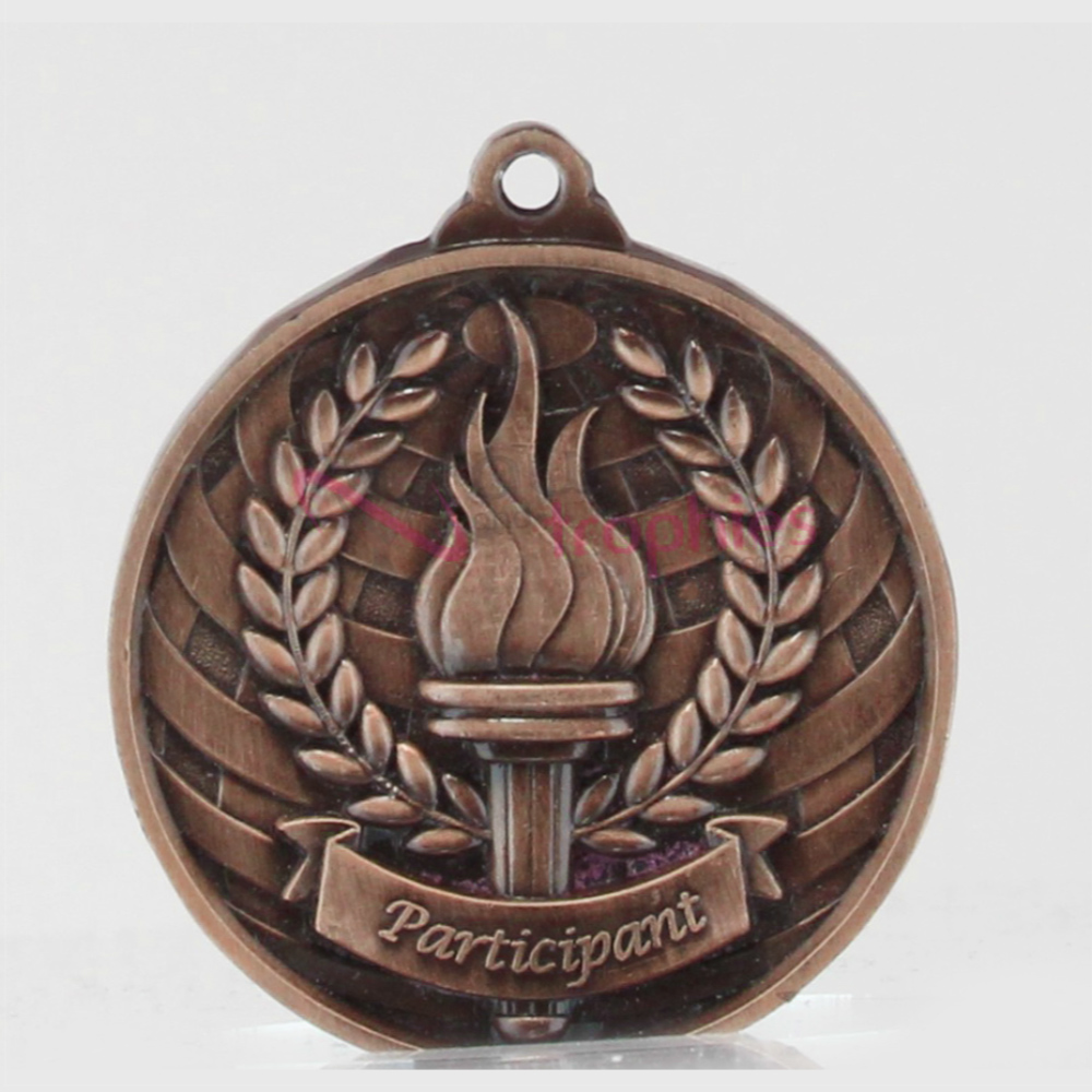 Global Participant Medal 50mm Bronze 