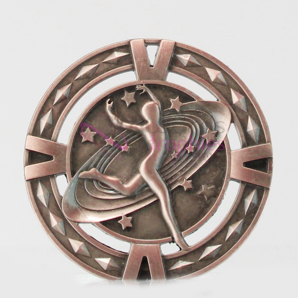 Cutout Dance Medal 60mm Bronze