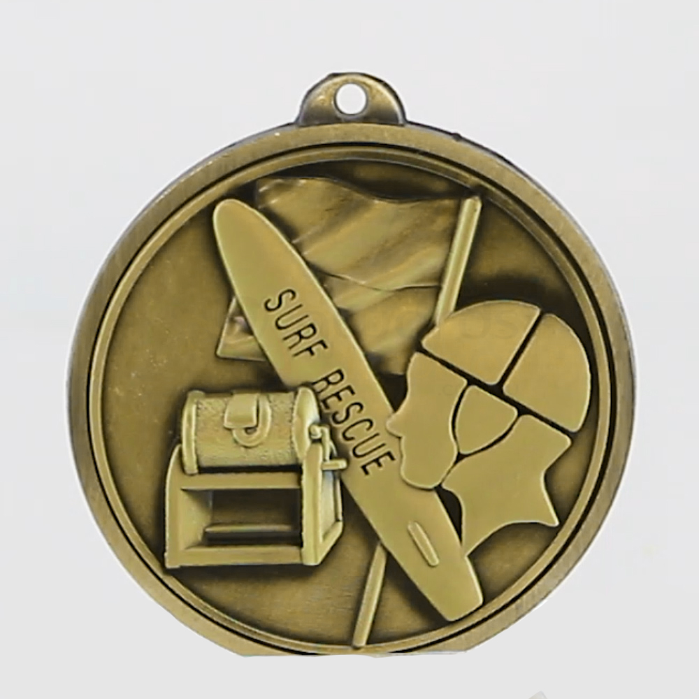 Triumph Surf Lifesaving Medal 55mm Gold Surf Life Saving ...