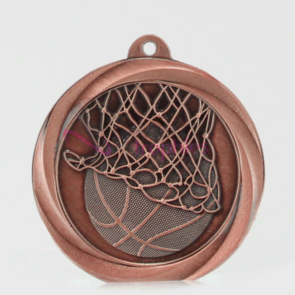 Econo Basketball Medal 50mm Bronze